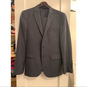 Jos A Bank Traveller Slim Fit Suit - Blue